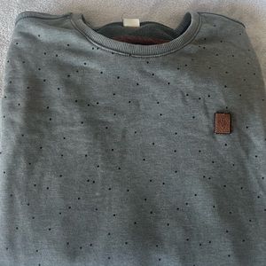 Naketano- Crewneck Sweater Grey with black dots